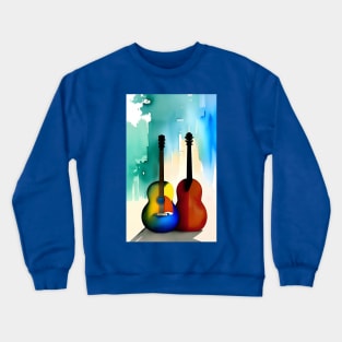 Two acoustic guitars Crewneck Sweatshirt